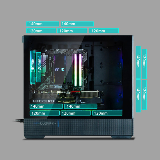 Кутия за компютър Zalman Case mATX - P30 AIR Black