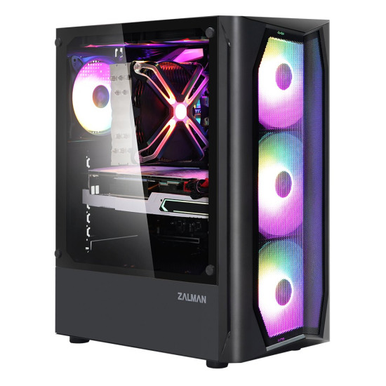 Кутия за компютър Zalman Case ATX - N4 - RGB, Tempered Glass