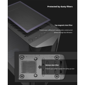 Кутия за компютър Zalman Case ATX - N4 - RGB, Tempered Glass