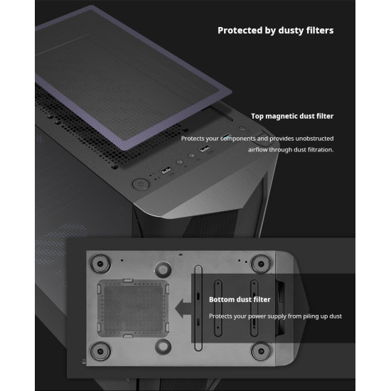 Кутия за компютър Zalman Case ATX - N4 - RGB, Tempered Glass