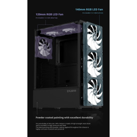 Кутия за компютър Zalman Case ATX - N4 - RGB, Tempered Glass