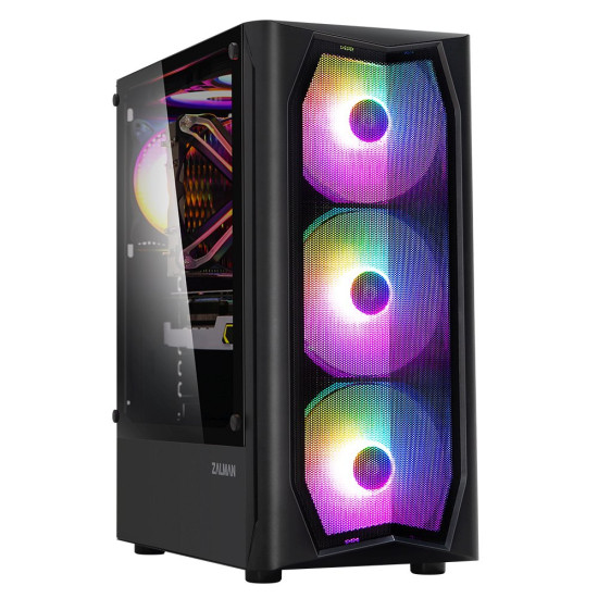 Кутия за компютър Zalman Case ATX - N4 - RGB, Tempered Glass