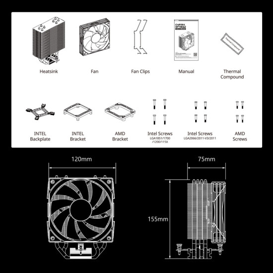 Oхладител за процесор Zalman CNPS9X OPTIMA2 - LGA1851/AM5