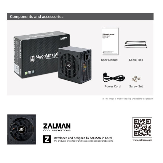 Захранване Zalman PSU MegaMax 500W 80+ ZM500-TXII