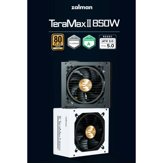 Захранване Zalman PSU TeraMax ATX 3.0 850W Gold White - ZM850-TMX2-WH
