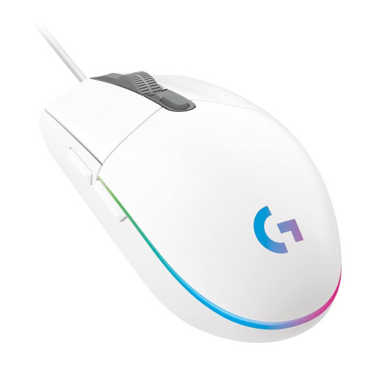 Мишка Logitech G102 Lightsync, Бяла