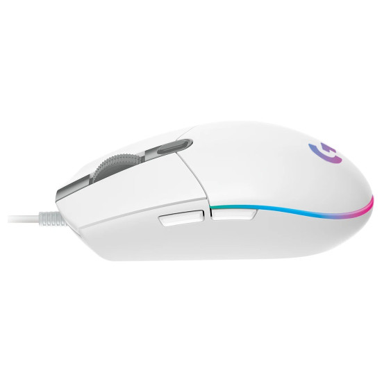 Мишка Logitech G102 Lightsync, Бяла