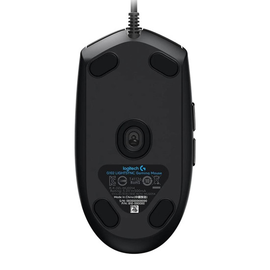 Мишка Logitech G102 Lightsync, Черна