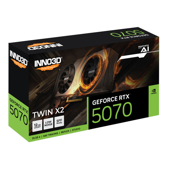 Видеокарта Inno3D GeForce RTX5070 Twin X2, 12GB GDDR7