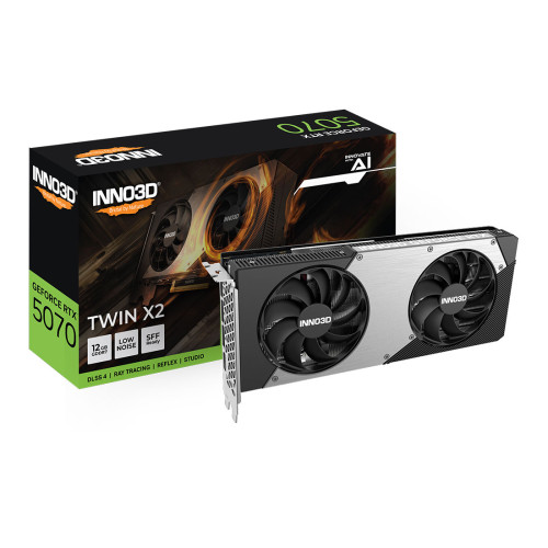 Видеокарта Inno3D GeForce RTX5070 Twin X2, 12GB GDDR7