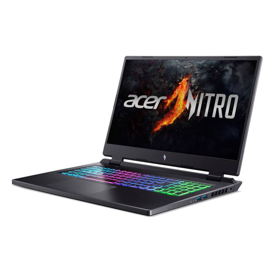 Лаптоп Acer Nitro 17, AN17-42-R9QJ, AMD Ryzen 7 8845HS, 17.3 инча QHD IPS, 165Hz, 16 GB DDR5, 1TB SSD, RTX 4070 8GB