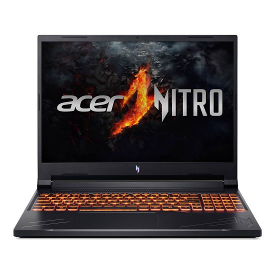 Лаптоп Acer Nitro 16 ANV16-41-R3NF, AMD Ryzen 5 8645HS, 16 инча, WQXGA (1920x1600) IPS, 165Hz, 16GB DDR5, 512GB SSD, RTX 3050 6GB GDDR6, Wi-Fi, BT, Black