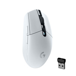 Безжична мишка Logitech G304 Lightsync, Бяла