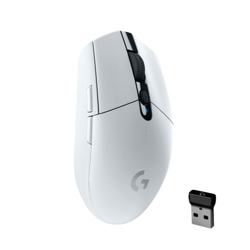Безжична мишка Logitech G304 Lightsync, Бяла