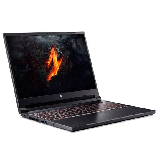Лаптоп Acer Nitro V16 ANV16-61-R7A2, AMD Ryzen R5 340 AI, 16 инча, WUXGA (1920x1200) IPS, 165Hz, 16GB DDR5, 512GB SSD, RTX 4050 6GB, Wi-Fi 6E + BT, Black
