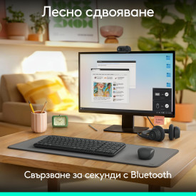 Комплект клавиатура и мишка Logitech MK250 Graphite, BG Layout