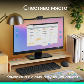 Комплект клавиатура и мишка Logitech MK250 Graphite, BG Layout