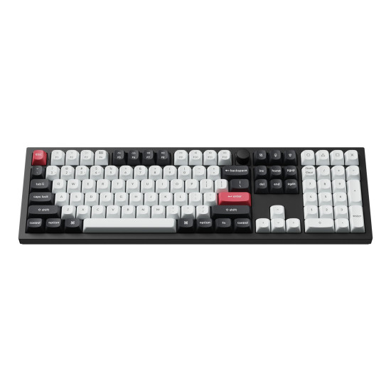 Безжична клавиатура Keychron Q6 HE QMK Gateron Double-Rail Magnetic суичове, Carbon Black, RGB