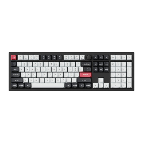 Безжична клавиатура Keychron Q6 HE QMK Gateron Double-Rail Magnetic суичове, Carbon Black, RGB