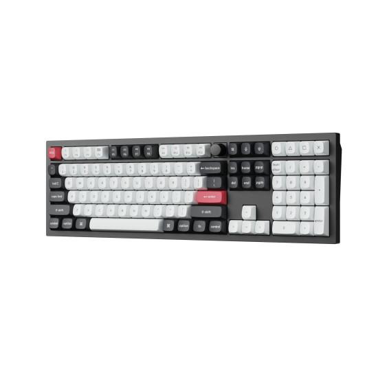 Безжична клавиатура Keychron Q6 HE QMK Gateron Double-Rail Magnetic суичове, Carbon Black, RGB