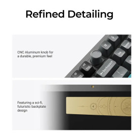Безжична клавиатура Keychron Q6 Ultra 8K, Black, Silk POM Brown Switch