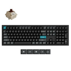 Безжична клавиатура Keychron Q6 Ultra 8K, Black, Silk POM Brown Switch