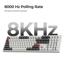 Безжична клавиатура Keychron Q6 Ultra 8K, Black, Silk POM Brown Switch