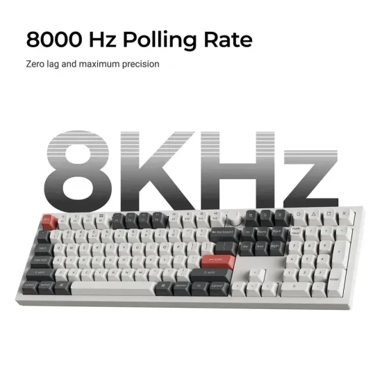 Безжична клавиатура Keychron Q6 Ultra 8K, Black, Silk POM Brown Switch