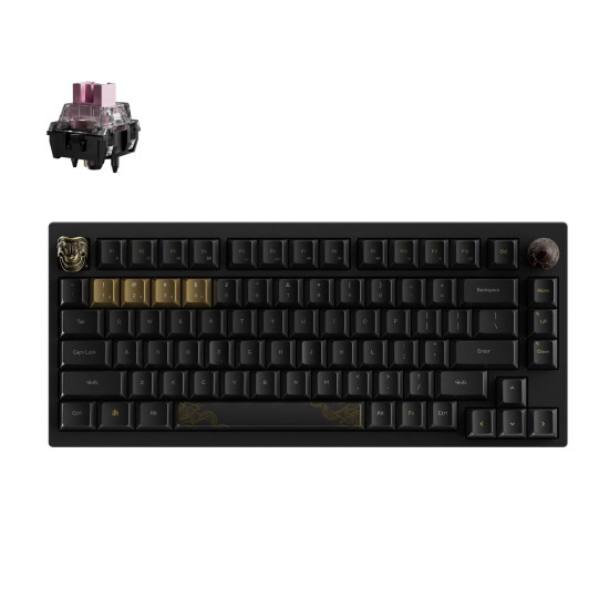 Безжична клавиатура Keychron Black Myth Wukong, TTC Golden Pink Switch