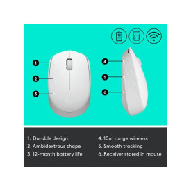 Безжична мишка Logitech M171, White