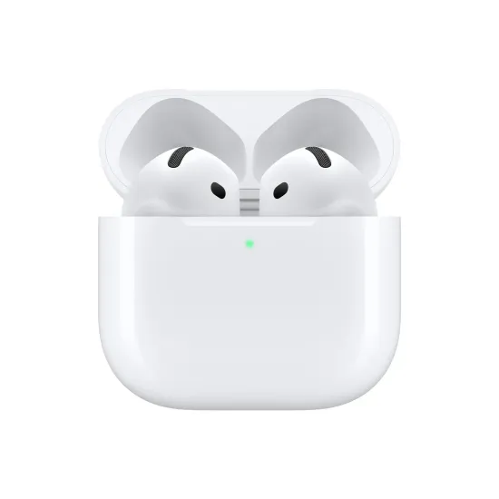 Безжични слушалки Apple AirPods 4, USB-C, White (MXP63ZM/A)