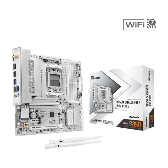 Дънна платка ASRock B850M CHALLENGER WIFI WHITE socket AM5