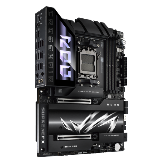 Дънна платка ASUS ROG CROSSHAIR X870E-E HERO WIFI, ATX, AM5, DDR5, PCIe 5.0