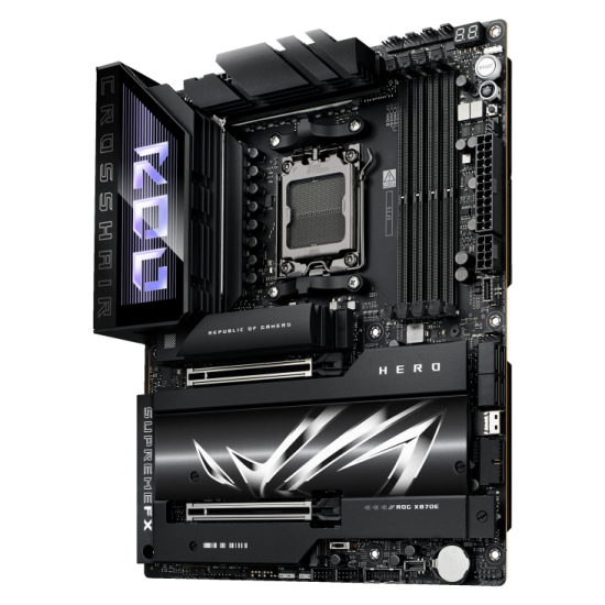 Дънна платка ASUS ROG CROSSHAIR X870E-E HERO WIFI, ATX, AM5, DDR5, PCIe 5.0