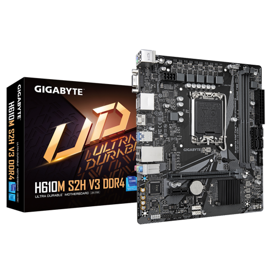Дънна платка GIGABYTE H610M-S2H V3, mATX, LGA1700, DDR4, PCIe 4.0