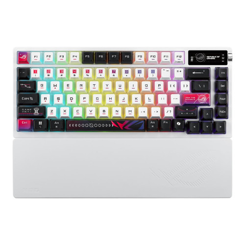 Безжична клавиатура ASUS ROG Azoth X, 75%, ROG NX Snow V2 Switch, RGB, White (90MP044F-BKUA30)