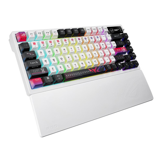 Безжична клавиатура ASUS ROG Azoth X, 75%, ROG NX Snow V2 Switch, RGB, White (90MP044F-BKUA30)