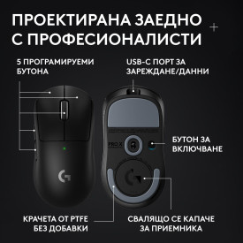 Безжична мишка Logitech G Pro X Superlight 2c SE, Black