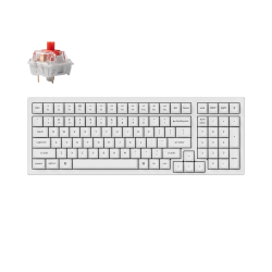 Безжична клавиатура Keychron K4 Pro HS Full-Size, Red суичове, RGB, White