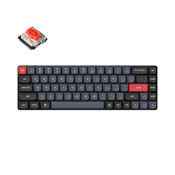 Безжична клавиатура Keychron K7 Pro 65%, Hot-Swappable, Low Profile Gateron Red суичове, RGB, Black