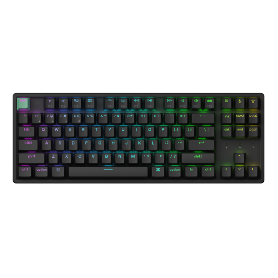 Безжична клавиатура Keychron K8 HE Magnetic Switch Standard Edition, Nebula суичове, RGB, Black
