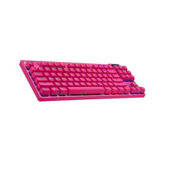 Безжична клавиатура Logitech G Pro X TKL Lightspeed, Tactile Switch, RGB, Magenta