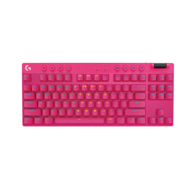 Безжична клавиатура Logitech G Pro X TKL Lightspeed, Tactile Switch, RGB, Magenta