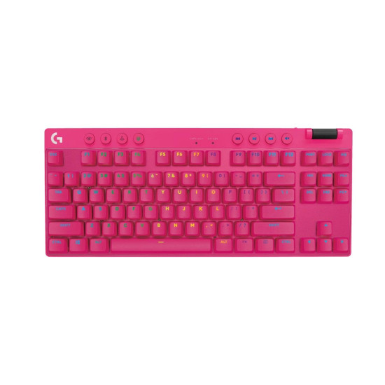 Безжична клавиатура Logitech G Pro X TKL Lightspeed, Tactile Switch, RGB, Magenta