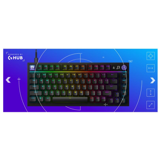 Клавиатура Logitech G316 X 75, 75%, Hot-Swappable Tactile Switch, RGB, Black (920-014281)