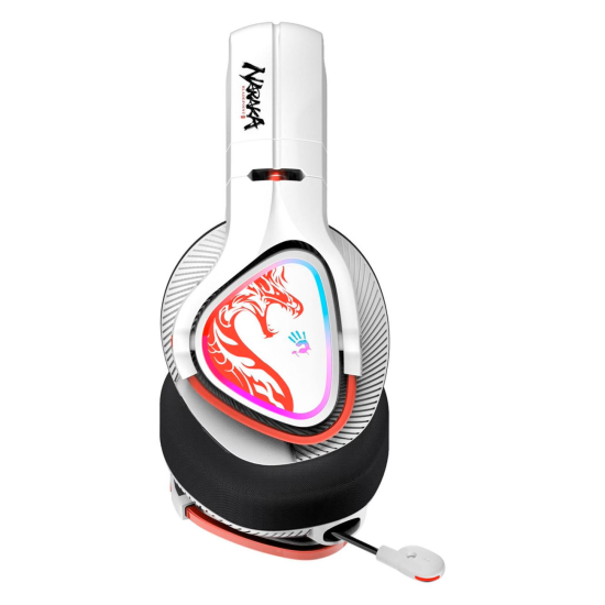 Слушалки A4Tech Bloody MR720 Naraka, RGB, Bluetooth + USB, White