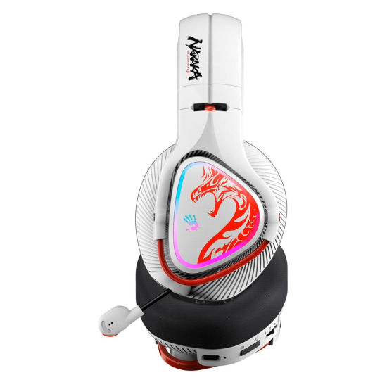 Слушалки A4Tech Bloody MR720 Naraka, RGB, Bluetooth + USB, White