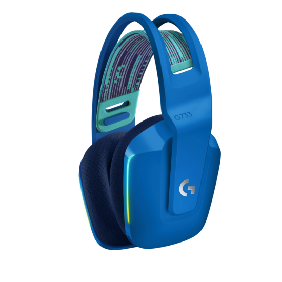 Слушалки Logitech G733 Lightspeed Wireless RGB, USB, Blue