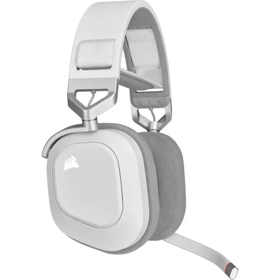 Безжични слушалки HS80 RGB WIRELESS Premium Gaming Headset with Spatial Audio, White