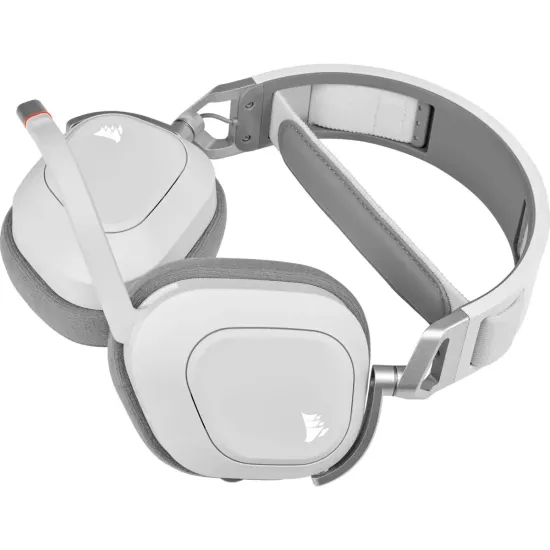 Безжични слушалки HS80 RGB WIRELESS Premium Gaming Headset with Spatial Audio, White